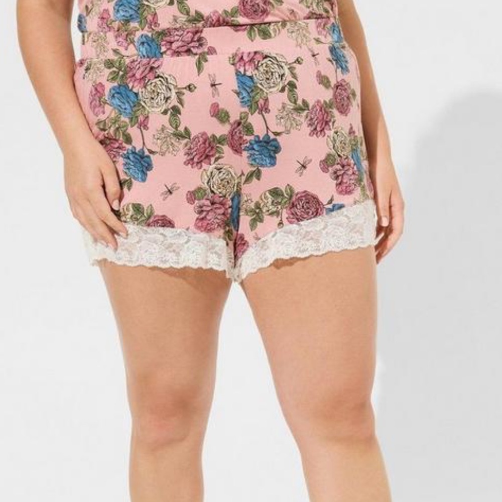 Torrid Outlander Floral Super Soft Lace Sleep Shorts